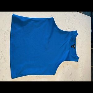 Express - Contour Tank - S - Blue Ribbed.